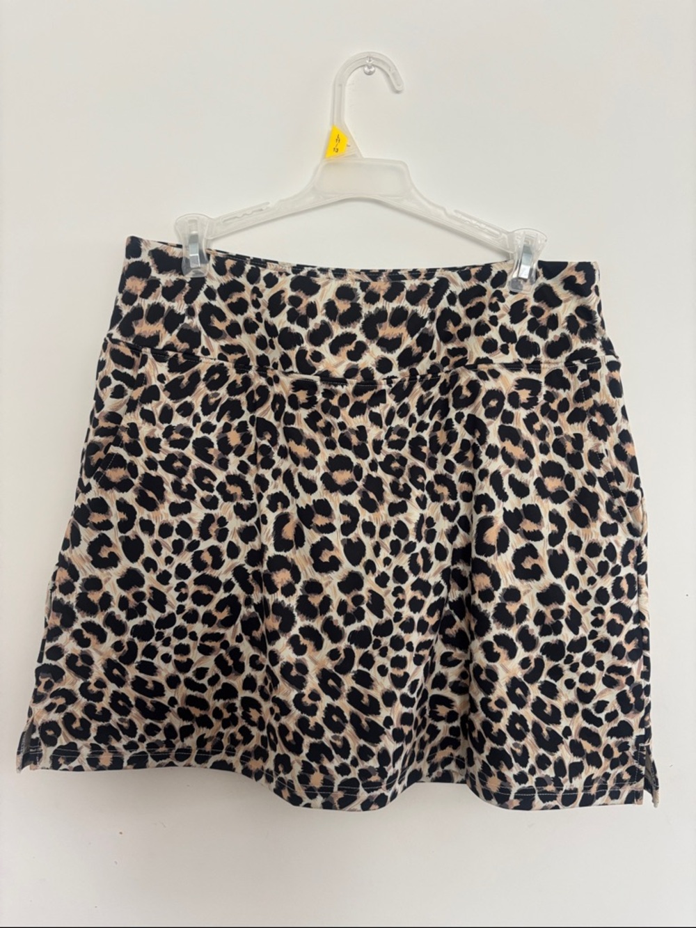 Leopard Print Mini Skirt - Black & Tan